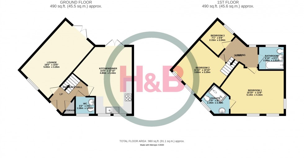 Floorplan for Medlar Close, Gilden Park