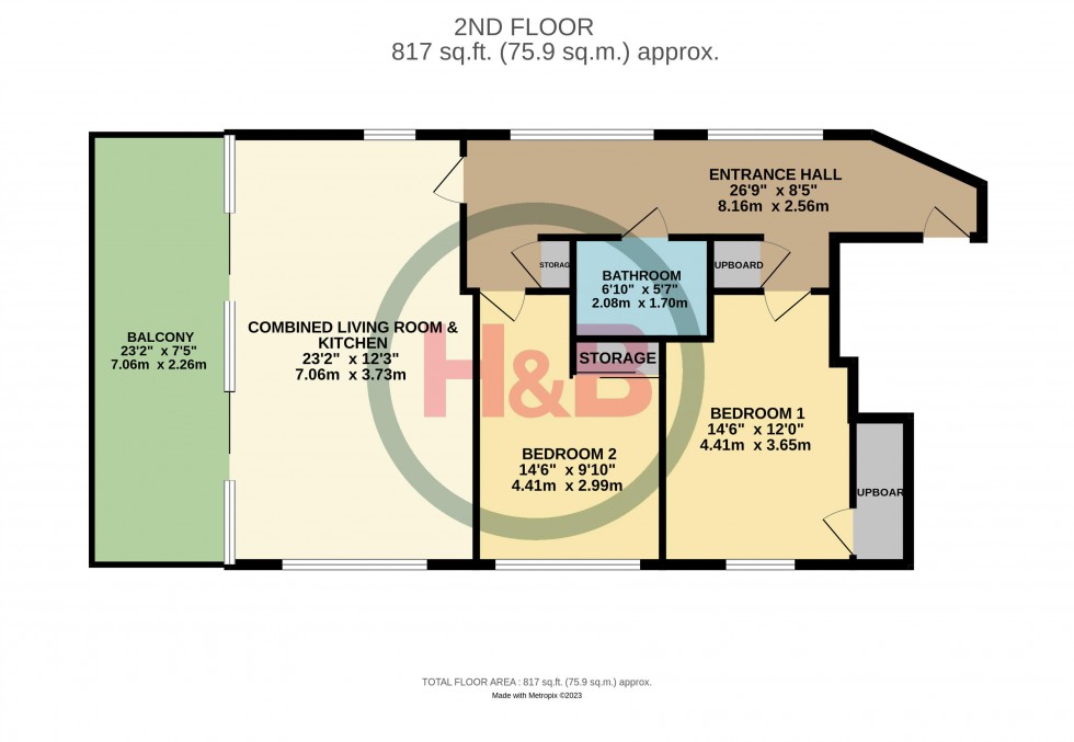 Floorplan for New Pond Street, Newhall