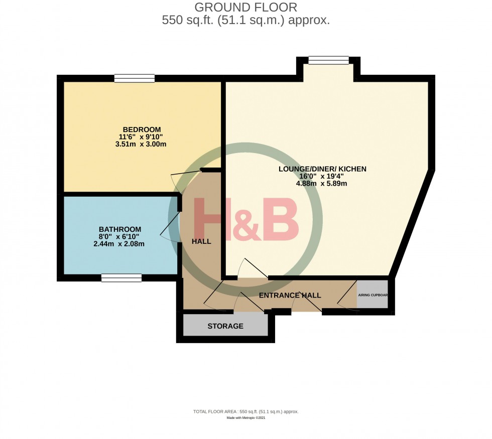 Floorplan for London Road, Sawbridgeworth