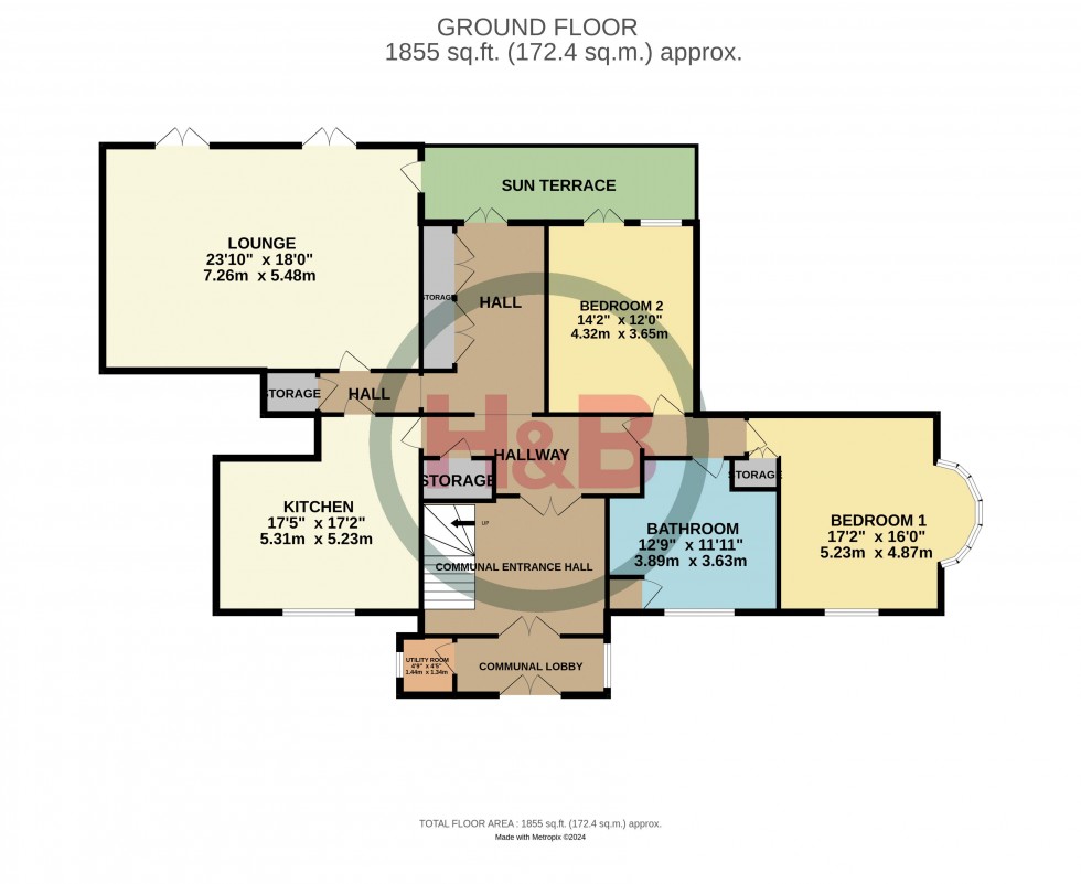 Floorplan for Campions, Old Harlow, Essex