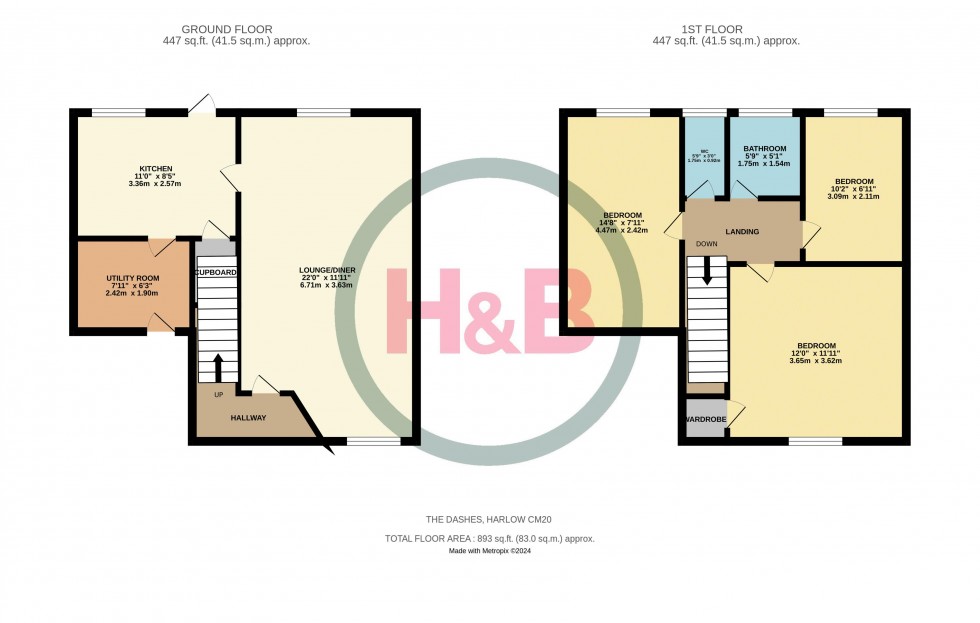 Floorplan for The Dashes, Harlow