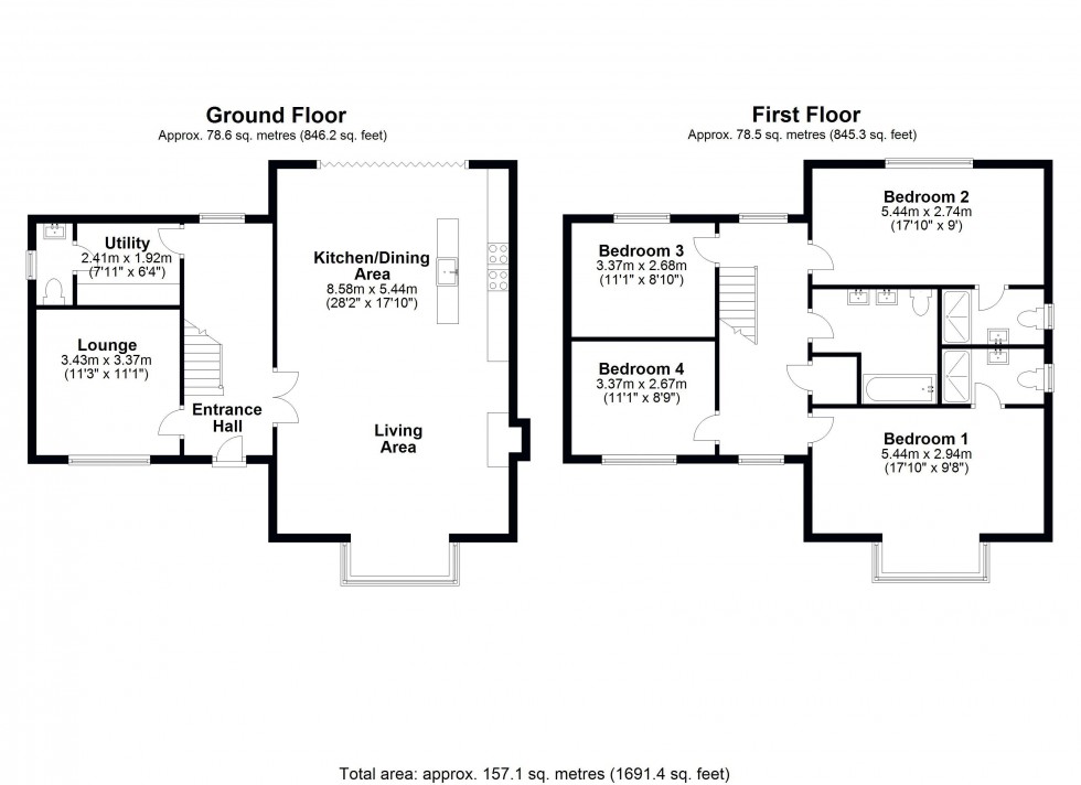 Floorplan for Woodlands Grove, Stapleford Abbotts