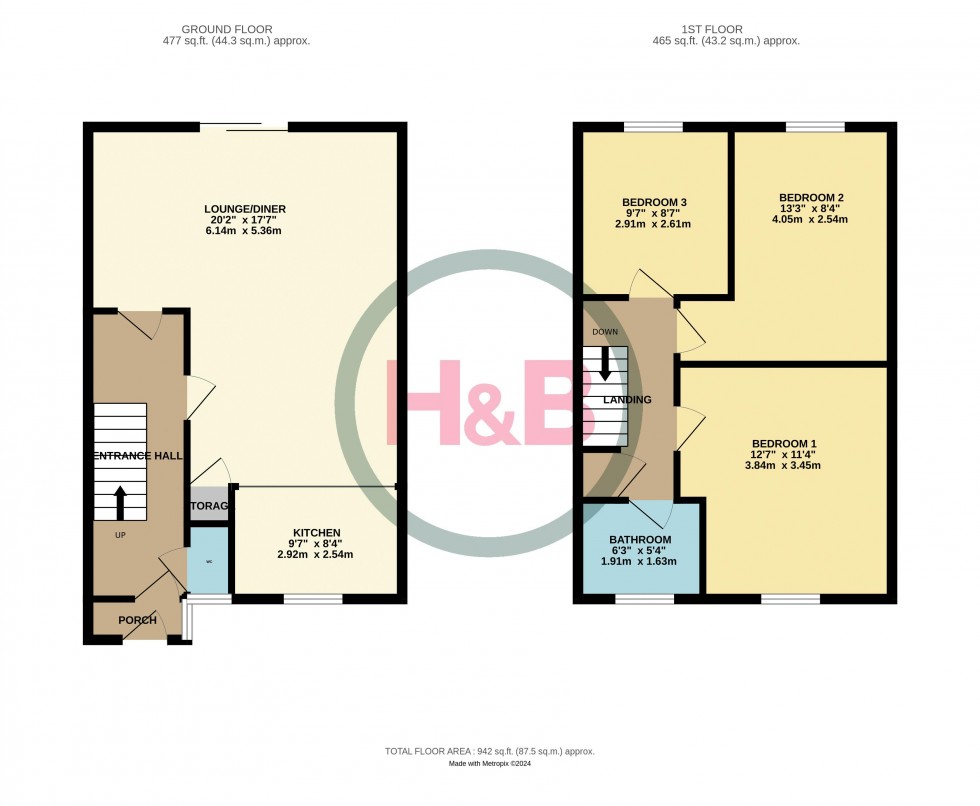 Floorplan for Guilfords, Old Harlow