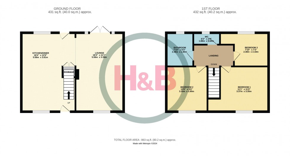 Floorplan for The Plashets, Sheering